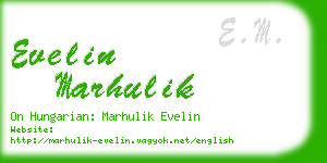 evelin marhulik business card